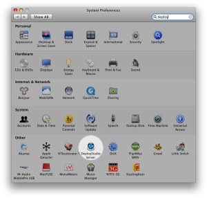 DeployStudio control Panel