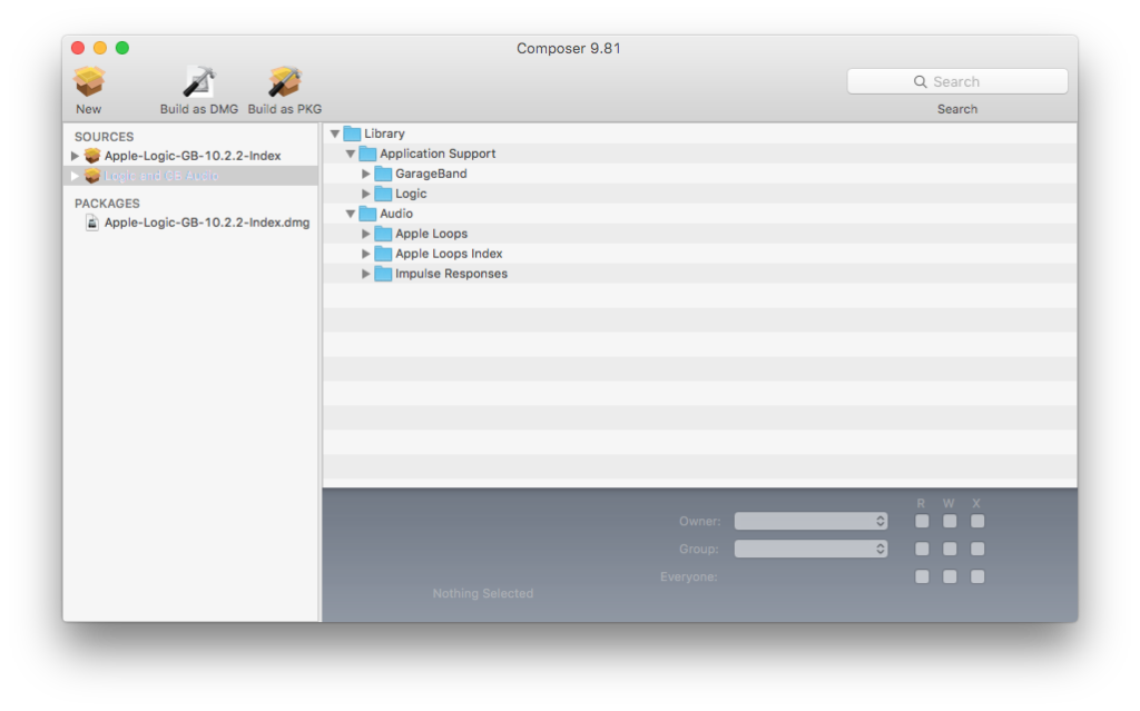 Composer showing Logic/GarageBand Files